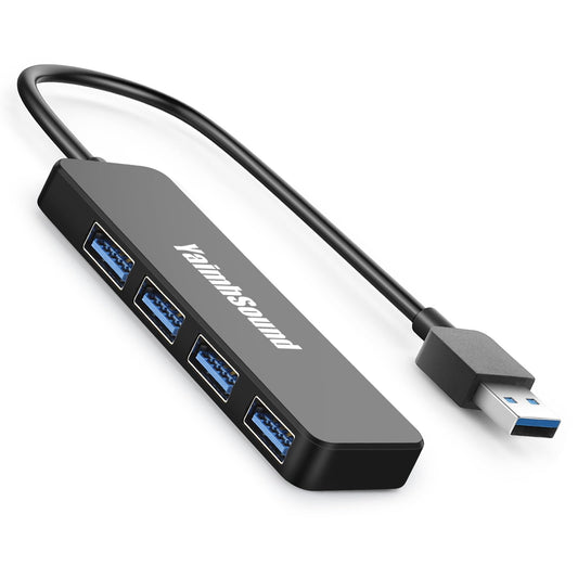 USB Splitter for Laptop, YaimhSound 4-Port USB Hub 3.0, Multiple USB Expander Adapter for Keyboard,Mouse, Dell,Asus,HP,MacBook,Surface, Acer,Ps4,Xbox,Flash Drive,SSD,Printer,Camera